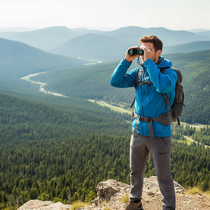 40x22 HD Powerful Binoculars 2000M Long Range Folding Mini Telescope BAK4 FMC Optics For Hunting Sports Outdoor Camping Travel